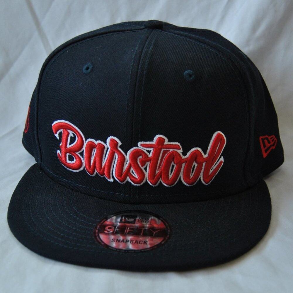 Barstool Sports New Era Navy Blue & Red Snap Back Hat (New w/ Tag)